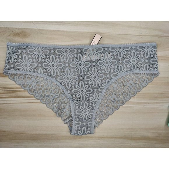 Victoria's Secret Cheeky Panty Bikini Lace XL Gray - Picture 2 of 5